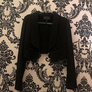 BCBGMaxazria Cropped Blazer with zippers. Size medium, like new condition.